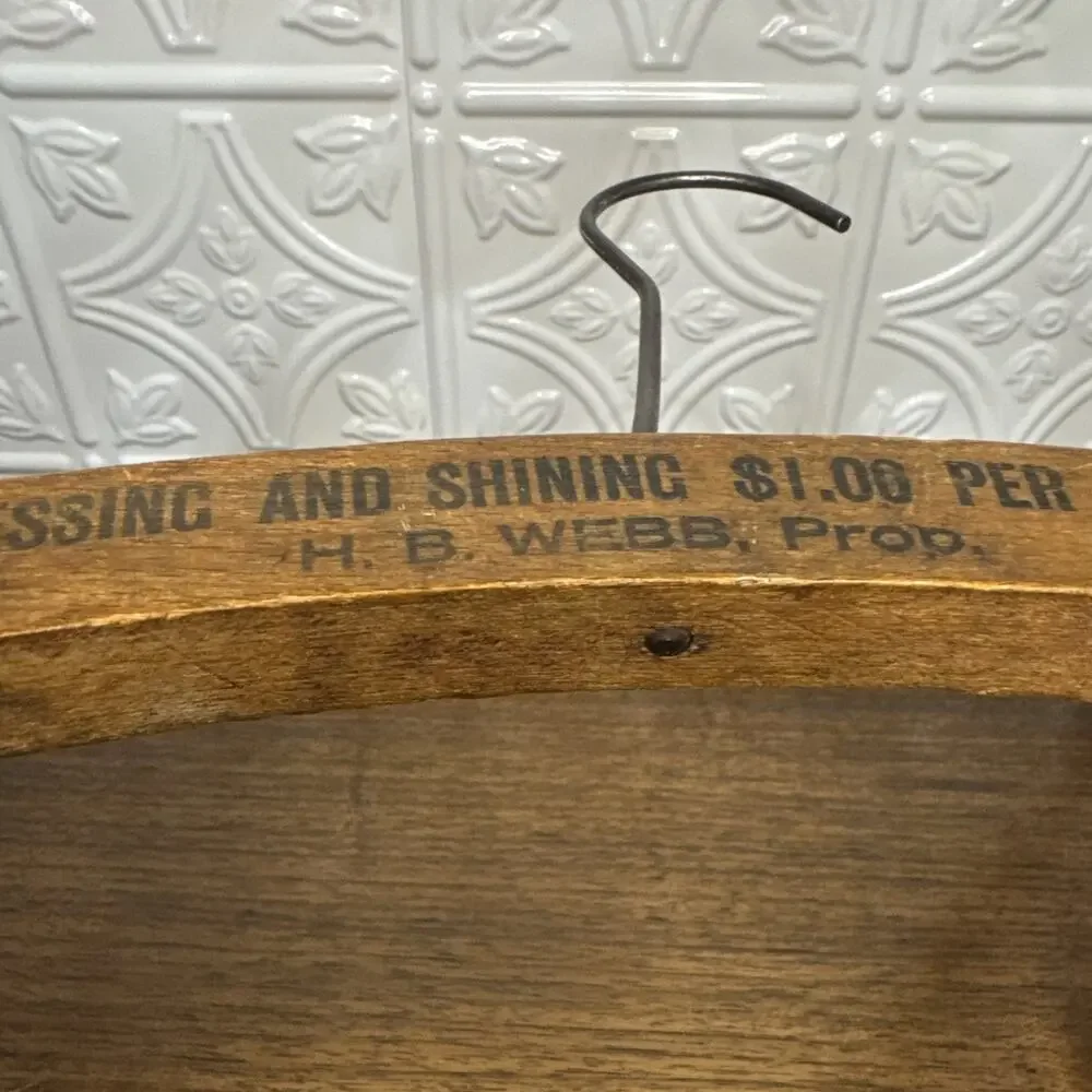 Antique wooden hanger advertising Princeton, Indiana The Southside Manitorium